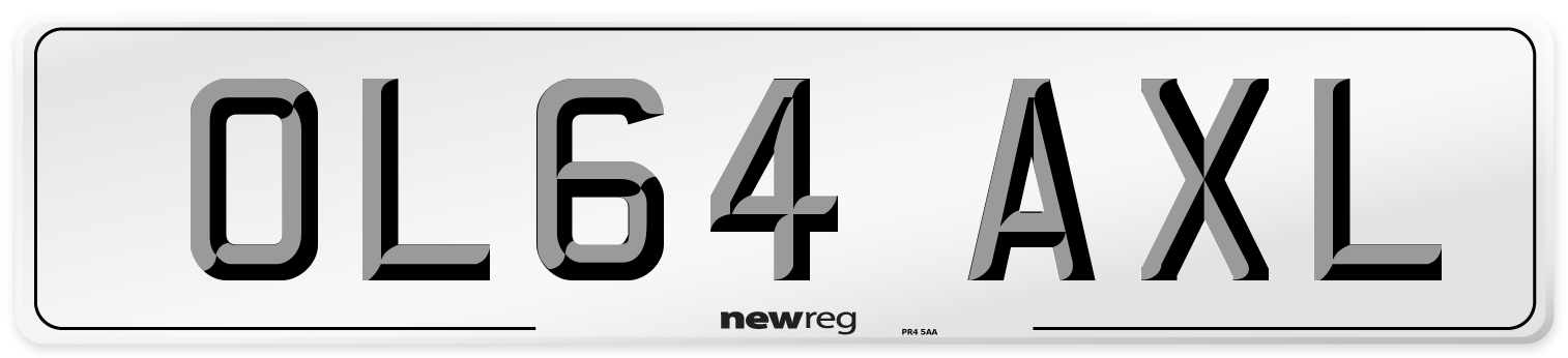 OL64 AXL Number Plate from New Reg